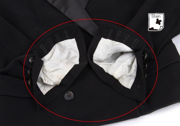 VIKTOR&ROLF Silk Collar Double-Breasted Jacket Black Size 38