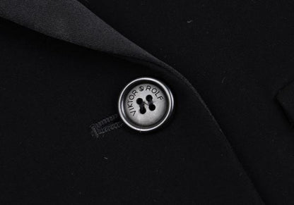 VIKTOR&ROLF Silk Collar Double-Breasted Jacket Black Size 38