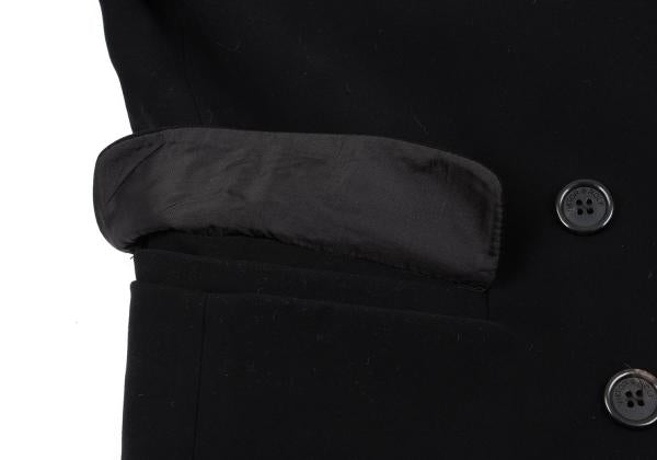 VIKTOR&ROLF Silk Collar Double-Breasted Jacket Black Size 38