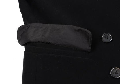 VIKTOR&ROLF Silk Collar Double-Breasted Jacket Black Size 38