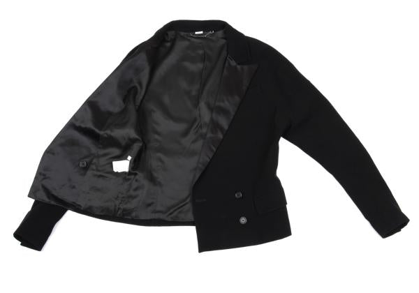VIKTOR&ROLF Silk Collar Double-Breasted Jacket Black Size 38