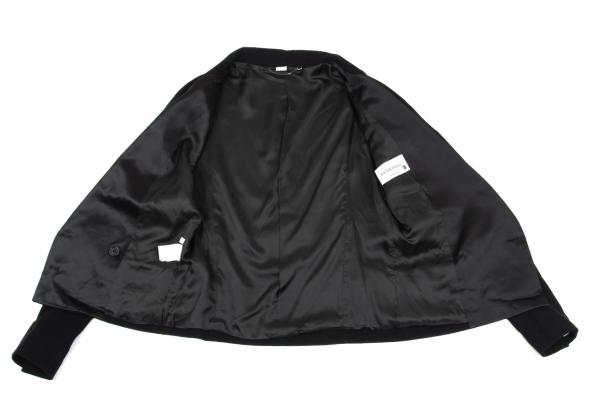 VIKTOR&ROLF Silk Collar Double-Breasted Jacket Black Size 38