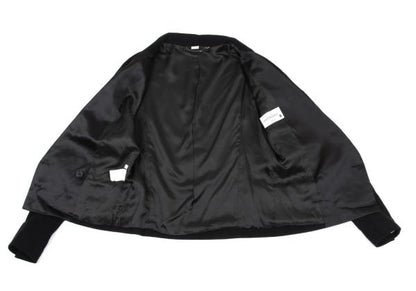 VIKTOR&ROLF Silk Collar Double-Breasted Jacket Black Size 38