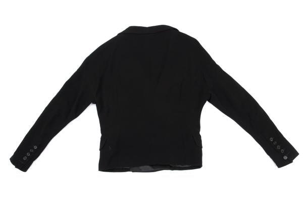 VIKTOR&ROLF Silk Collar Double-Breasted Jacket Black Size 38