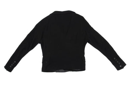 VIKTOR&ROLF Silk Collar Double-Breasted Jacket Black Size 38