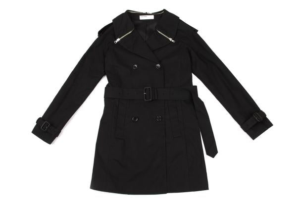 Hussein Chalayan Cotton Zip Detachable Coat Black Size 38