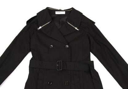 Hussein Chalayan Cotton Zip Detachable Coat Black Size 38