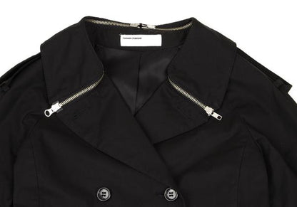Hussein Chalayan Cotton Zip Detachable Coat Black Size 38