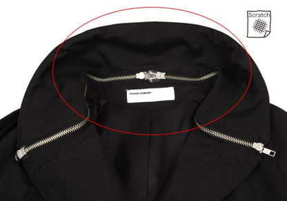 Hussein Chalayan Cotton Zip Detachable Coat Black Size 38