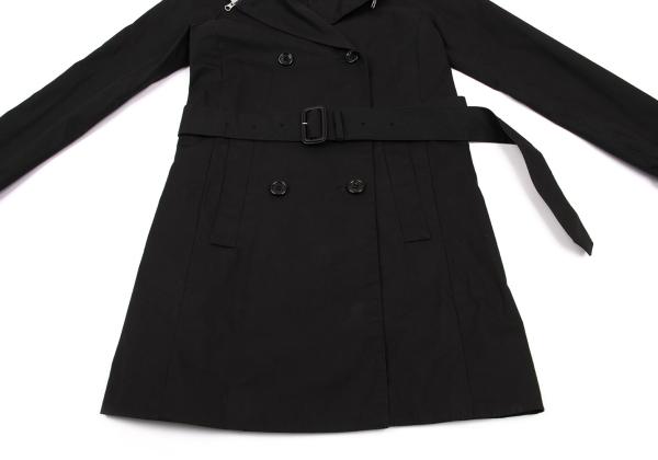 Hussein Chalayan Cotton Zip Detachable Coat Black Size 38
