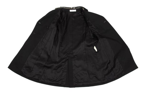 Hussein Chalayan Cotton Zip Detachable Coat Black Size 38