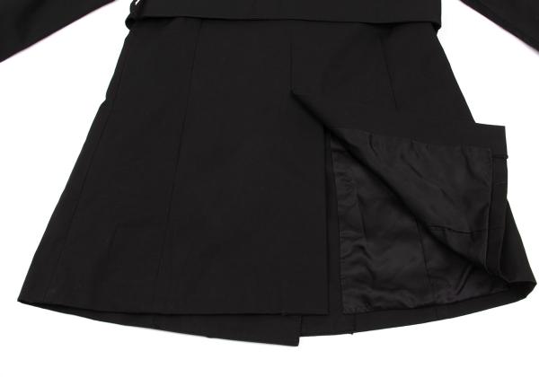 Hussein Chalayan Cotton Zip Detachable Coat Black Size 38