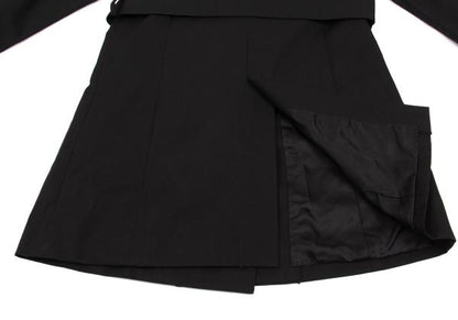 Hussein Chalayan Cotton Zip Detachable Coat Black Size 38