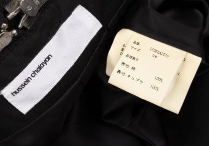 Hussein Chalayan Cotton Zip Detachable Coat Black Size 38
