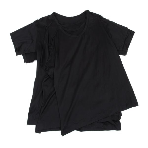B Yohji Yamamoto Black Cotton Triple-Layer T-Shirt Size 2