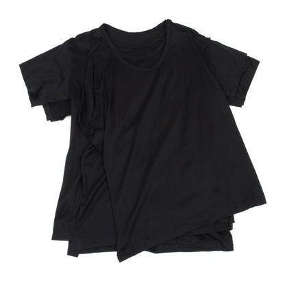 B Yohji Yamamoto Black Cotton Triple-Layer T-Shirt Size 2