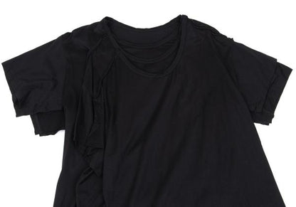 B Yohji Yamamoto Black Cotton Triple-Layer T-Shirt Size 2