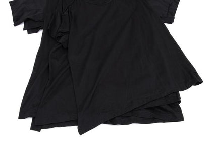 B Yohji Yamamoto Black Cotton Triple-Layer T-Shirt Size 2