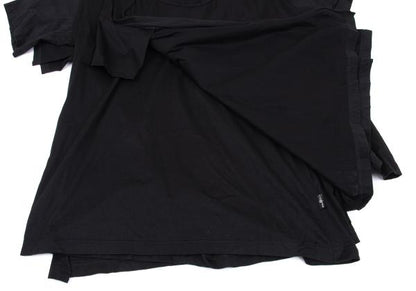 B Yohji Yamamoto Black Cotton Triple-Layer T-Shirt Size 2