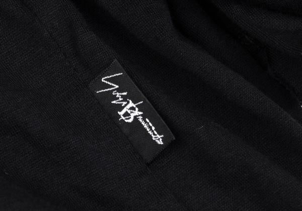 B Yohji Yamamoto Black Cotton Triple-Layer T-Shirt Size 2