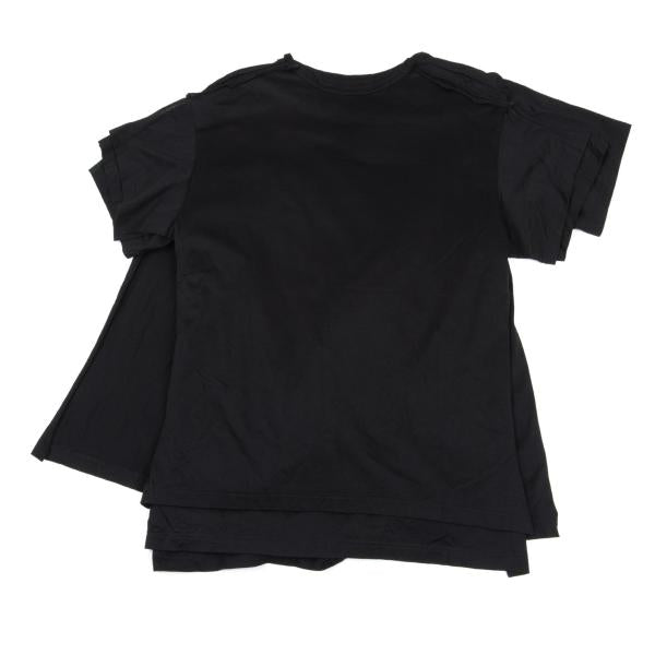 B Yohji Yamamoto Black Cotton Triple-Layer T-Shirt Size 2