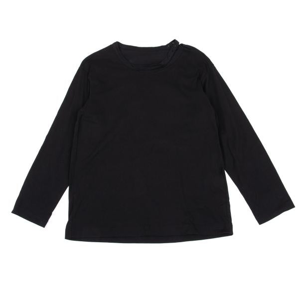 B Yohji Yamamoto Cotton Belt Collar T-Shirt Black Size 2