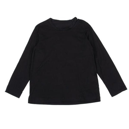 B Yohji Yamamoto Cotton Belt Collar T-Shirt Black Size 2