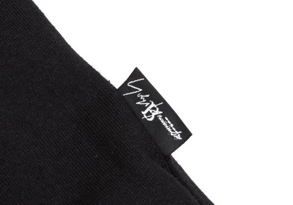 B Yohji Yamamoto Cotton Belt Collar T-Shirt Black Size 2
