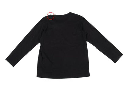 B Yohji Yamamoto Cotton Belt Collar T-Shirt Black Size 2