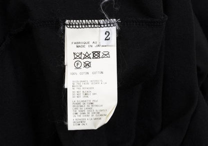 B Yohji Yamamoto Cotton Belt Collar T-Shirt Black Size 2