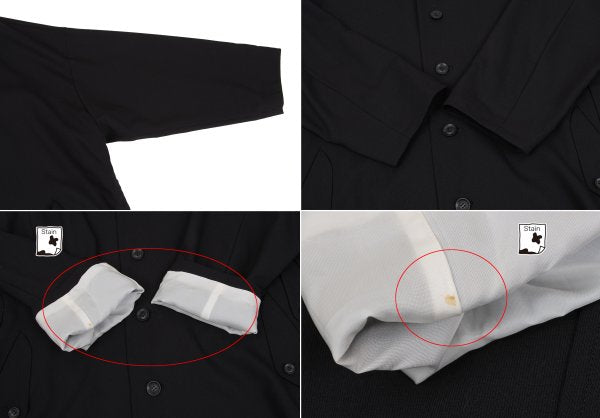 B Yohji Yamamoto Wool Side Drawstring Flap Coat Black Size 1