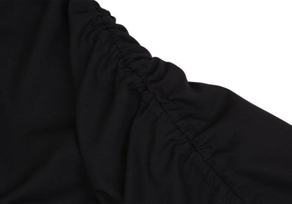 B Yohji Yamamoto Wool Side Drawstring Flap Coat Black Size 1