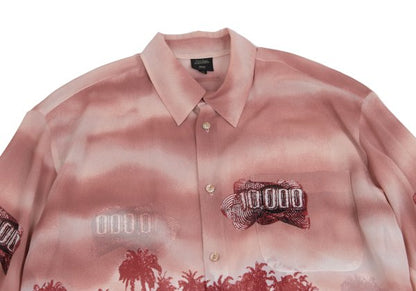 Jean Paul GAULTIER HOMME Poly Hawaiian Pink Multi Shirt Size 48