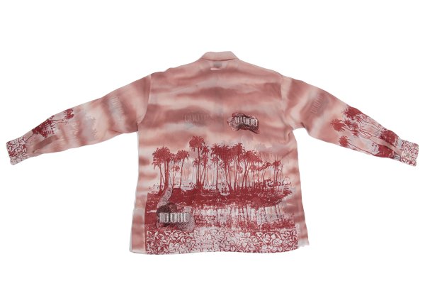 Jean Paul GAULTIER HOMME Poly Hawaiian Pink Multi Shirt Size 48