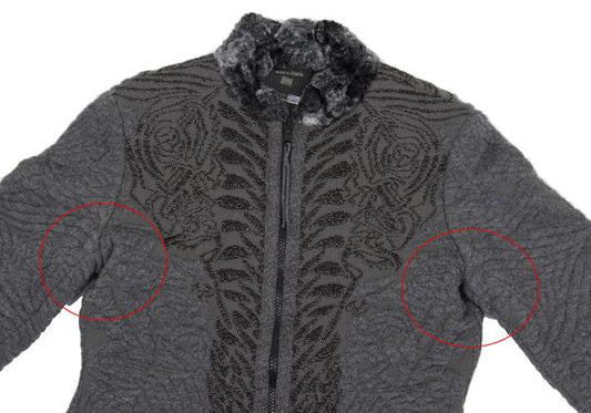 Jean Paul GAULTIER HOMME Reversible Boa Jacket Gray Size 48