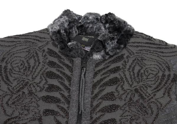 Jean Paul GAULTIER HOMME Reversible Boa Jacket Gray Size 48
