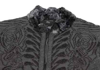 Jean Paul GAULTIER HOMME Reversible Boa Jacket Gray Size 48