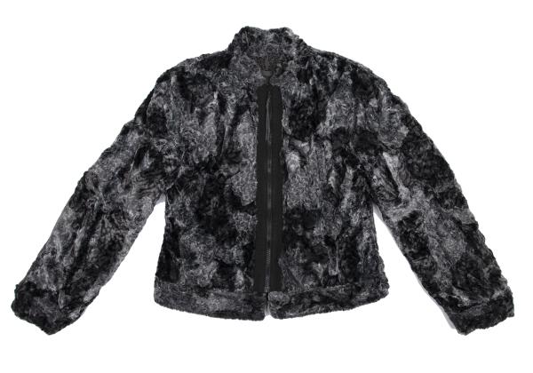 Jean Paul GAULTIER HOMME Reversible Boa Jacket Gray Size 48