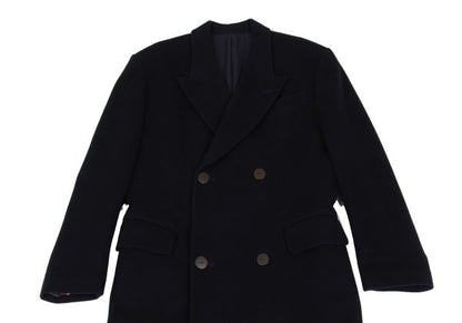 Jean Paul GAULTIER HOMME Navy Flannel Chester Coat Size 50