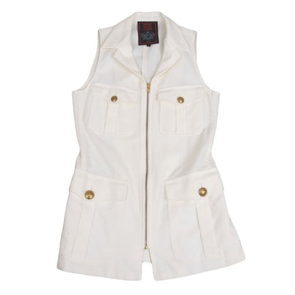 Jean Paul GAULTIER CLASSIQUE Cotton Flap Off White Vest Size 40