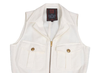 Jean Paul GAULTIER CLASSIQUE Cotton Flap Off White Vest Size 40