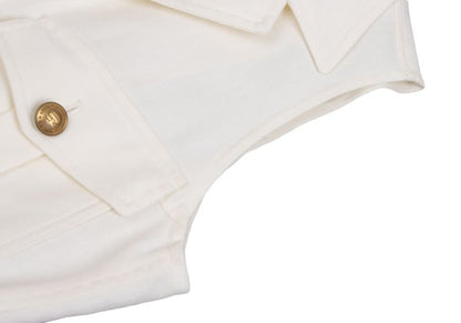 Jean Paul GAULTIER CLASSIQUE Cotton Flap Off White Vest Size 40