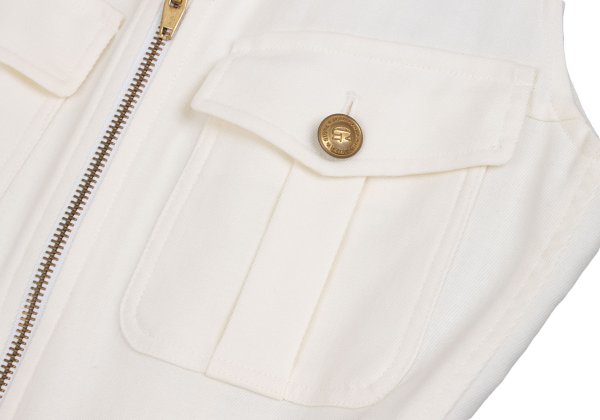 Jean Paul GAULTIER CLASSIQUE Cotton Flap Off White Vest Size 40