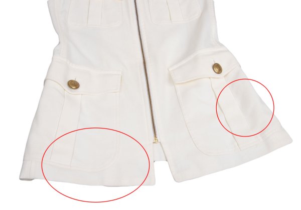 Jean Paul GAULTIER CLASSIQUE Cotton Flap Off White Vest Size 40