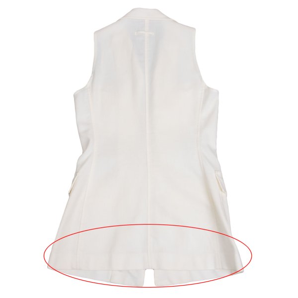 Jean Paul GAULTIER CLASSIQUE Cotton Flap Off White Vest Size 40
