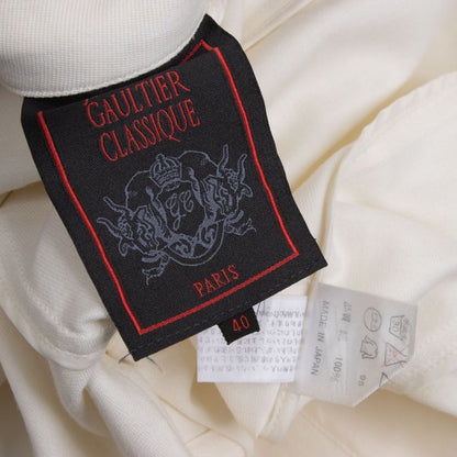 Jean Paul GAULTIER CLASSIQUE Cotton Flap Off White Vest Size 40