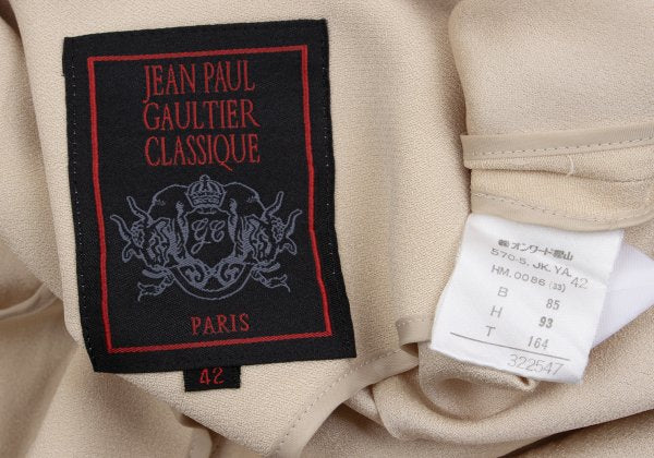 Jean Paul GAULTIER CLASSIQUE Blended Jacket Beige Size 42