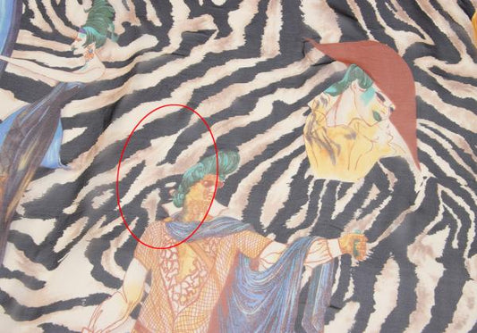 Jean Paul GAULTIER Silk Zebra Scarf Multi