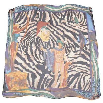 Jean Paul GAULTIER Silk Zebra Scarf Multi