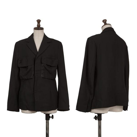 Yohji Yamamoto FEMME Wool Gabardine Jacket Black Size 1